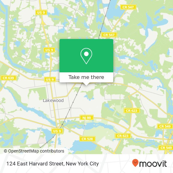 124 East Harvard Street map