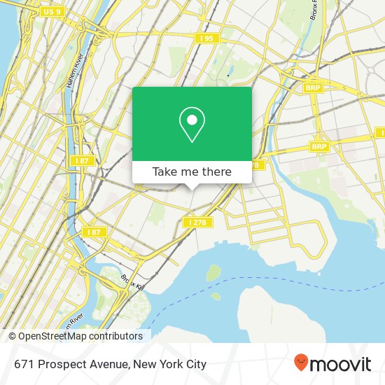 671 Prospect Avenue map