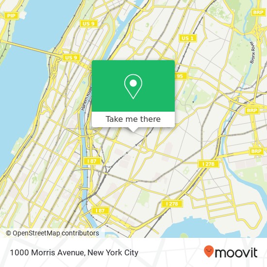Mapa de 1000 Morris Avenue