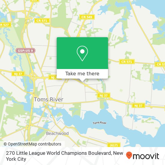 270 Little League World Champions Boulevard map