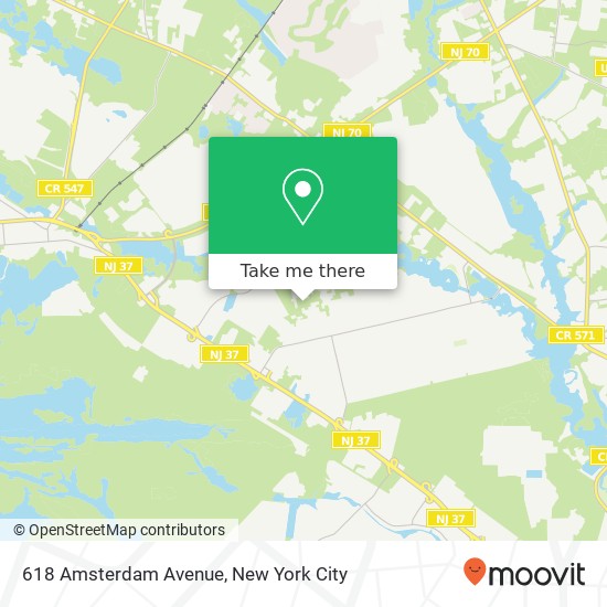 Mapa de 618 Amsterdam Avenue