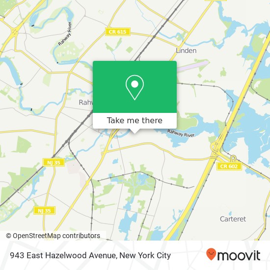 943 East Hazelwood Avenue map