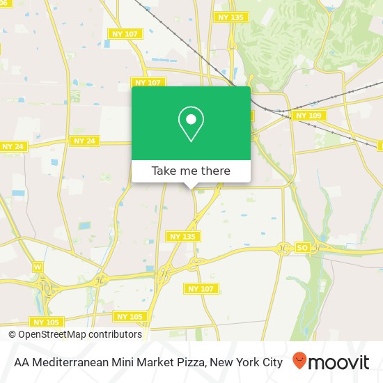 Mapa de AA Mediterranean Mini Market Pizza