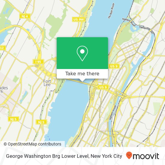 George Washington Brg Lower Level map