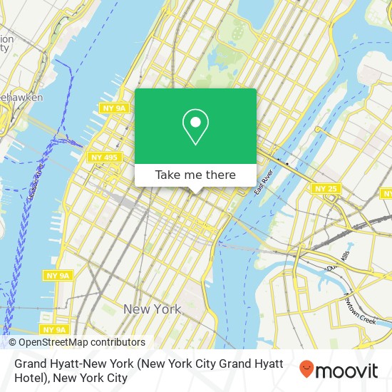 Mapa de Grand Hyatt-New York (New York City Grand Hyatt Hotel)