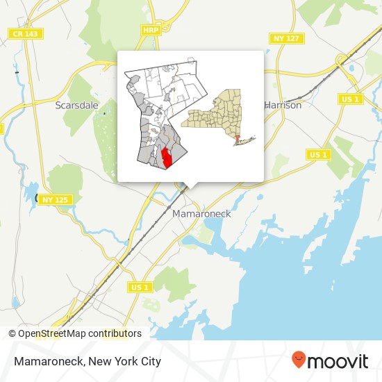 Mapa de Mamaroneck