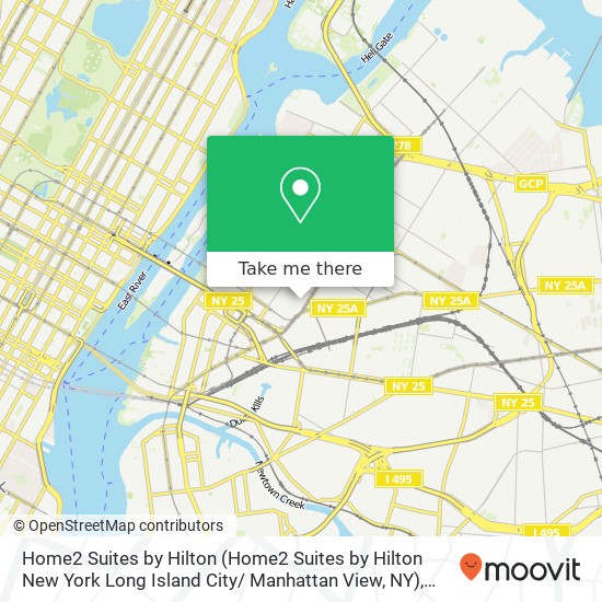 Mapa de Home2 Suites by Hilton (Home2 Suites by Hilton New York Long Island City/ Manhattan View, NY)