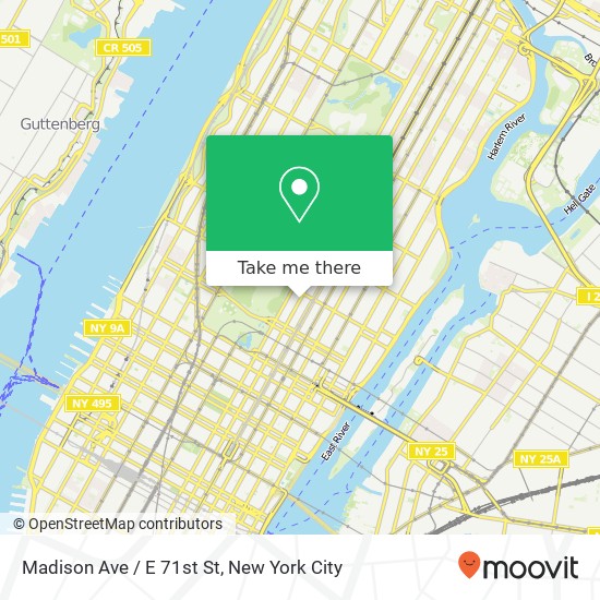 Madison Ave / E 71st St map