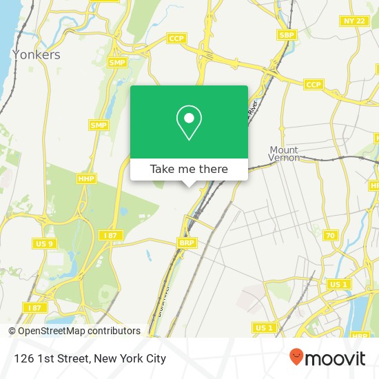 126 1st Street map