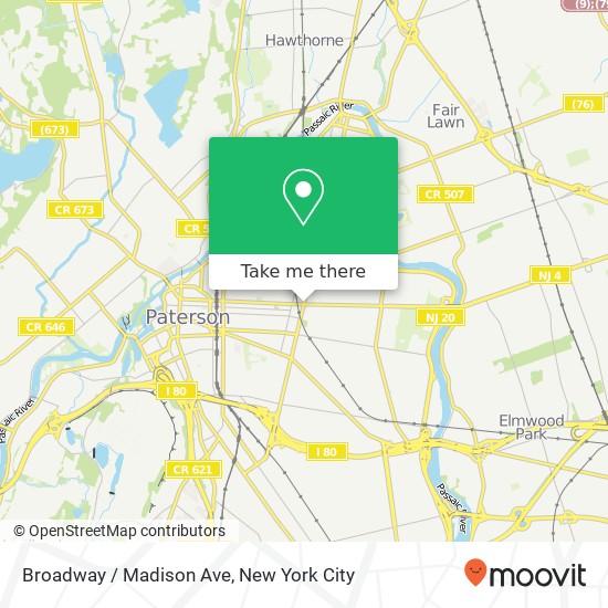 Mapa de Broadway / Madison Ave