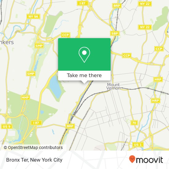 Mapa de Bronx Ter