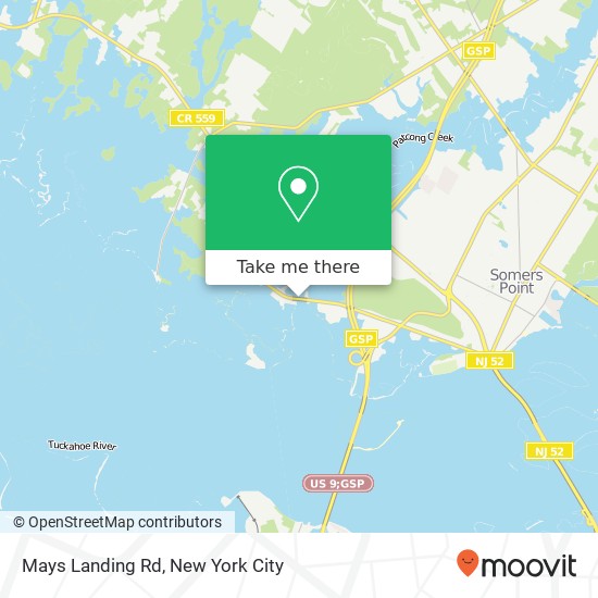 Mapa de Mays Landing Rd