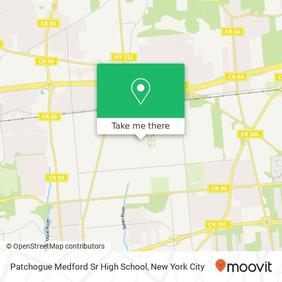 Patchogue Medford Sr High School map