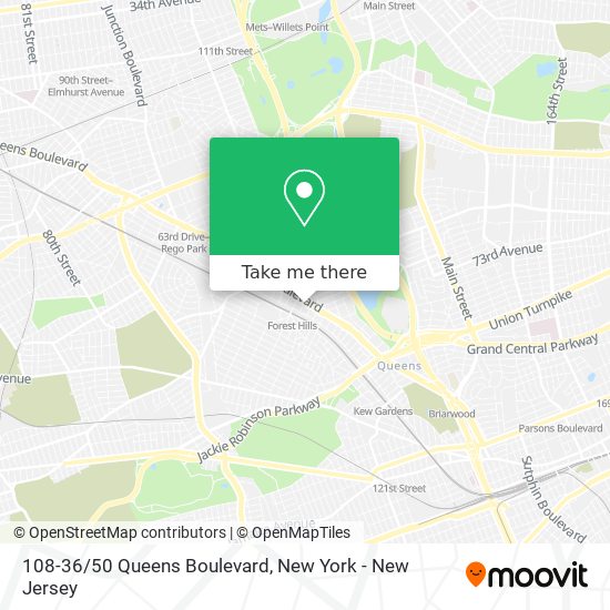 Mapa de 108-36/50 Queens Boulevard