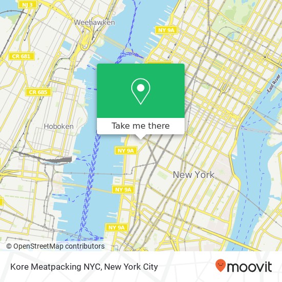 Mapa de Kore Meatpacking NYC