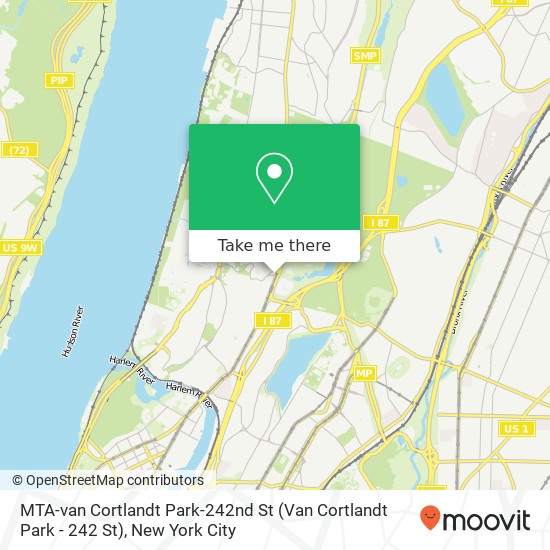 MTA-van Cortlandt Park-242nd St (Van Cortlandt Park - 242 St) map