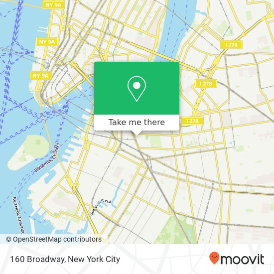 Mapa de 160 Broadway