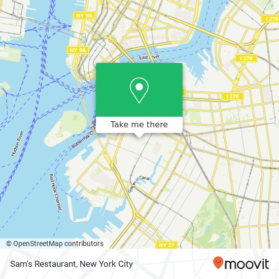 Mapa de Sam's Restaurant