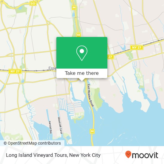 Mapa de Long Island Vineyard Tours