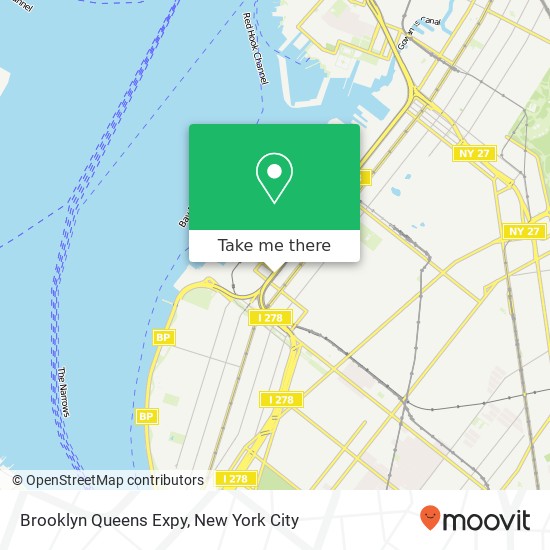 Mapa de Brooklyn Queens Expy