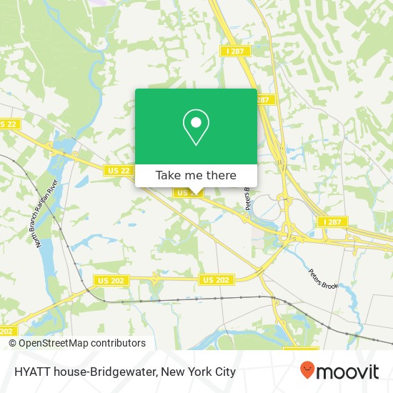 HYATT house-Bridgewater map