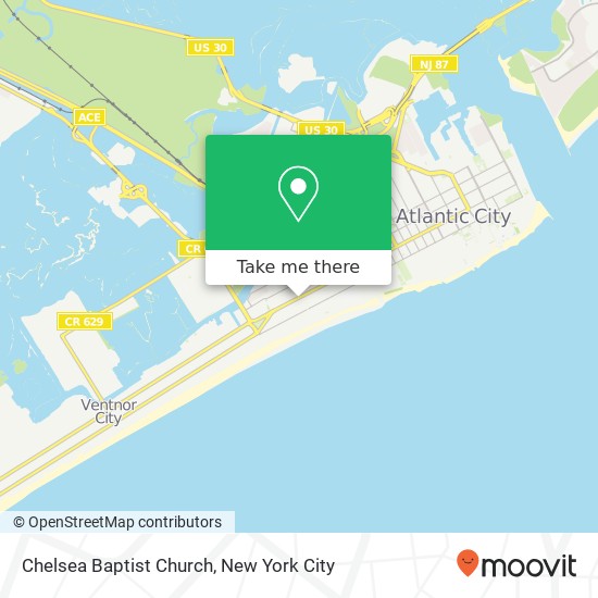 Chelsea Baptist Church map