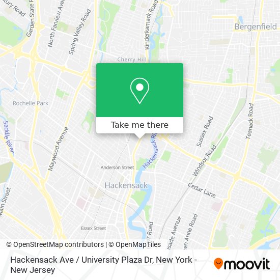 Mapa de Hackensack Ave / University Plaza Dr