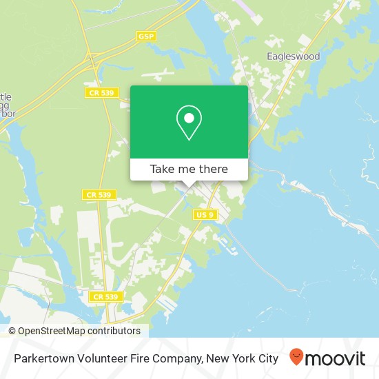 Parkertown Volunteer Fire Company map