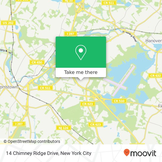 Mapa de 14 Chimney Ridge Drive