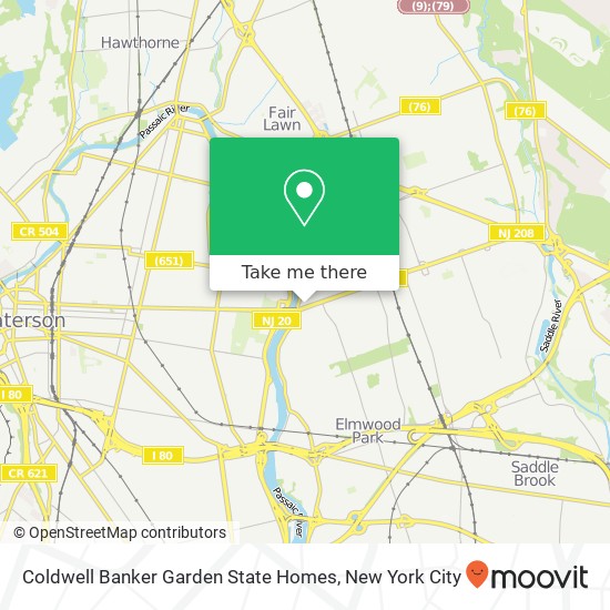 Mapa de Coldwell Banker Garden State Homes