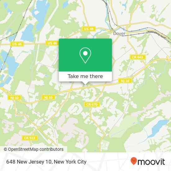 Mapa de 648 New Jersey 10