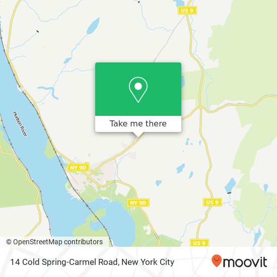 14 Cold Spring-Carmel Road map