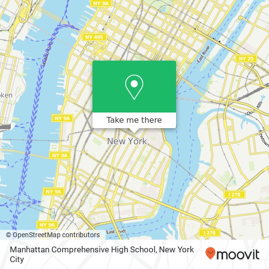 Mapa de Manhattan Comprehensive High School