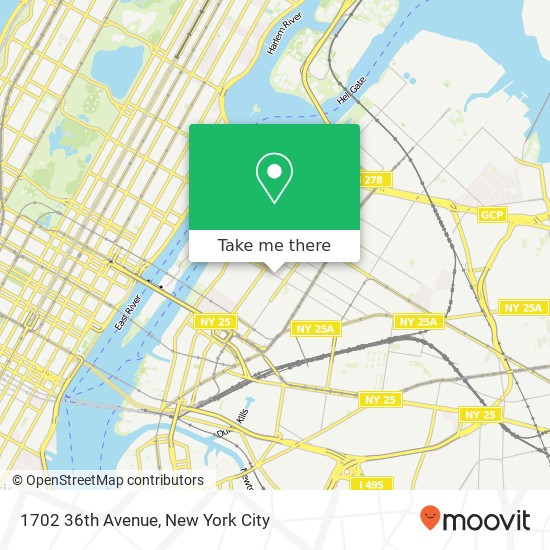 Mapa de 1702 36th Avenue