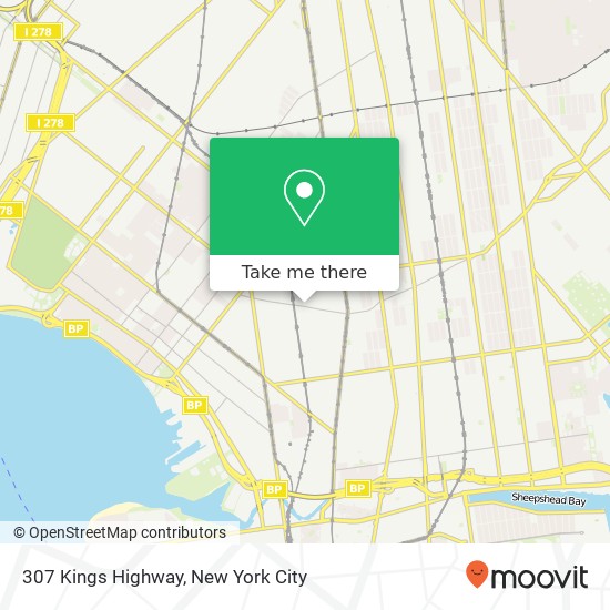 307 Kings Highway map