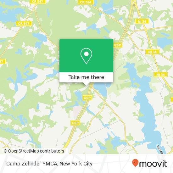 Camp Zehnder YMCA map