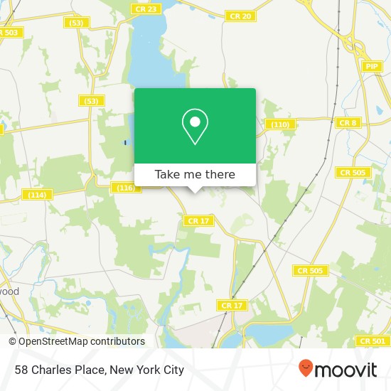 Mapa de 58 Charles Place