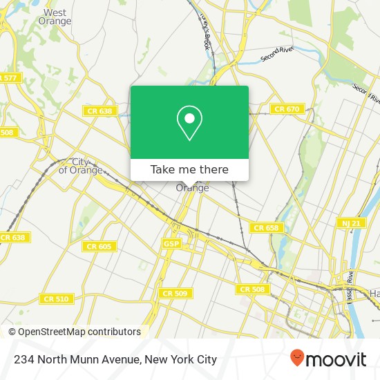 Mapa de 234 North Munn Avenue