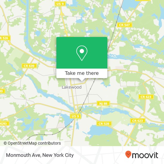 Mapa de Monmouth Ave