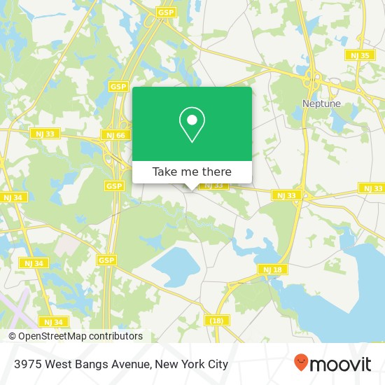 3975 West Bangs Avenue map