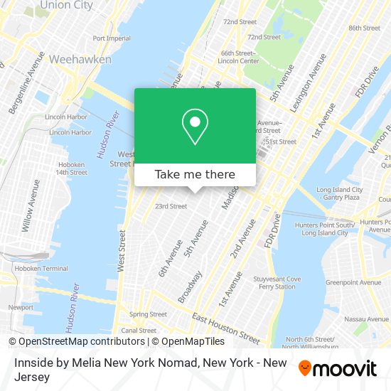 Innside by Melia New York Nomad map