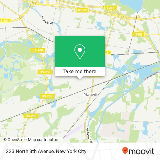 Mapa de 223 North 8th Avenue