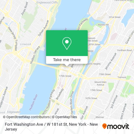 Mapa de Fort Washington Ave / W 181st St