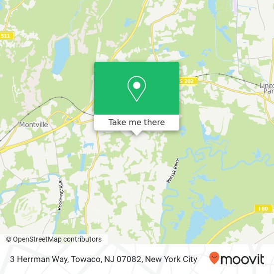 Mapa de 3 Herrman Way, Towaco, NJ 07082