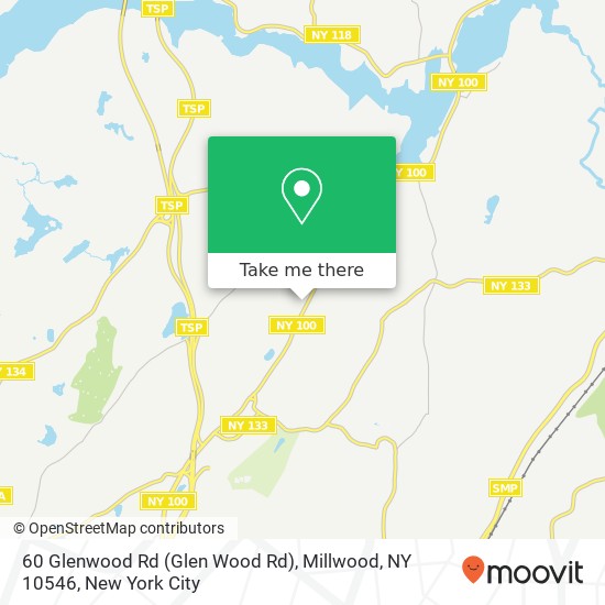 Mapa de 60 Glenwood Rd (Glen Wood Rd), Millwood, NY 10546
