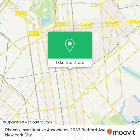 Phoenix Investigative Associates, 2983 Bedford Ave map