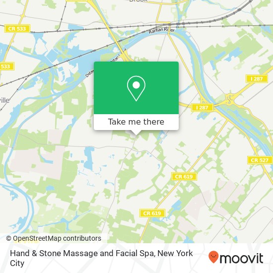 Mapa de Hand & Stone Massage and Facial Spa, 441 Elizabeth Ave