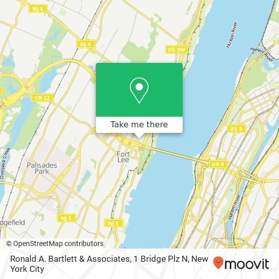 Ronald A. Bartlett & Associates, 1 Bridge Plz N map