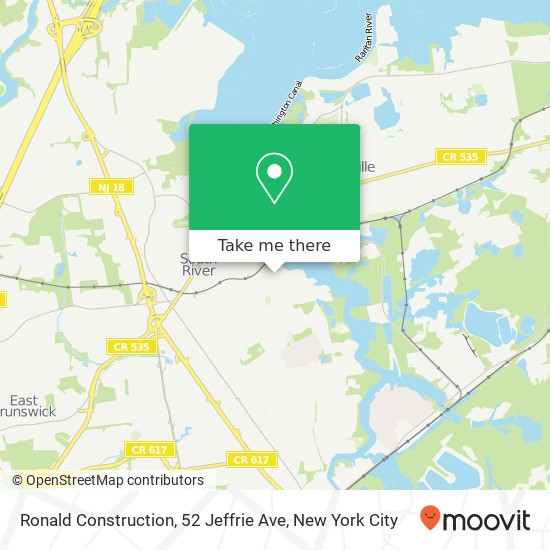 Mapa de Ronald Construction, 52 Jeffrie Ave