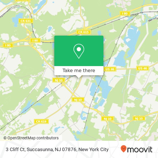 Mapa de 3 Cliff Ct, Succasunna, NJ 07876